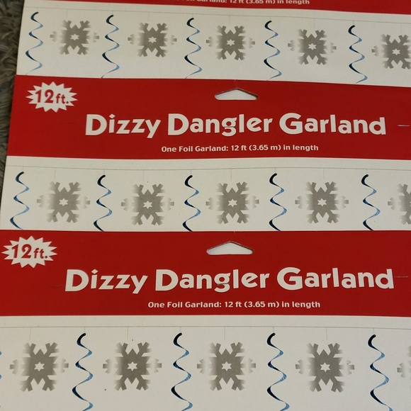 Dizzy Dangler Foil Garland, 3 packs. - Picture 3 of 5